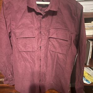 INC Burgundy Long Sleeve Shirt